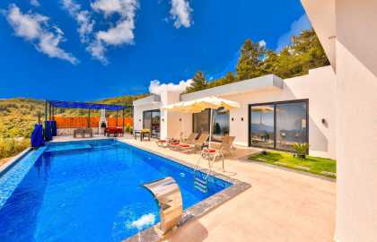 Kalkan Bölgesinde Korunaklı 4 Kişilik Tatil Villası 