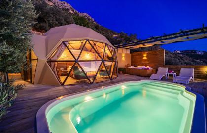 Kalkan Kördere Mevkiinde  Özel Konsept Domes Balayı Villa-3