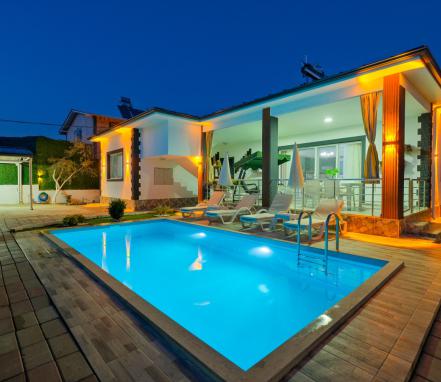 Fethiyede 6 Kişilik Korunaklı Tatil Villası