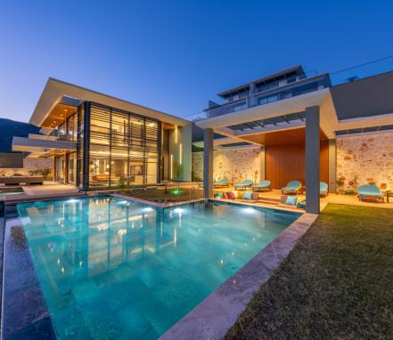 Kalkan'ın Elit Bölgesi Kalamar'da 6 Kişilik Ultra Lüks Tatil Villası